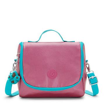 Kipling New Kichirou Klassieke Metallic Lunch Bag Tassen Roze Beige | België 1279LI